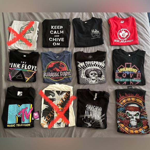 Vintage band t’s, brewery t’s, work out t’s, sports t’s - Picture 1 of 3